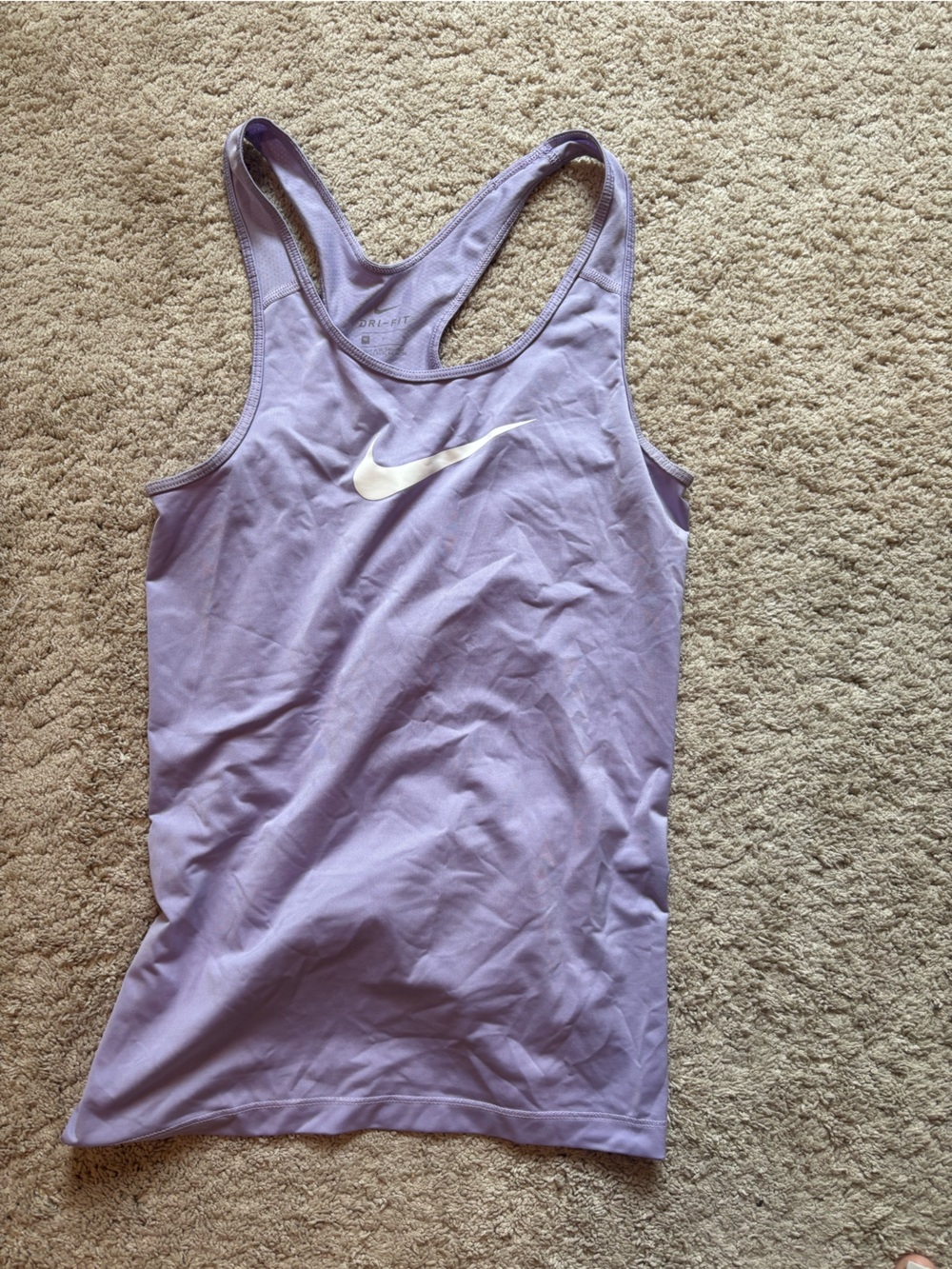 Nike Lavender Racerback Tank with White Swoosh